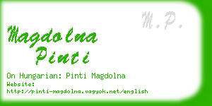magdolna pinti business card